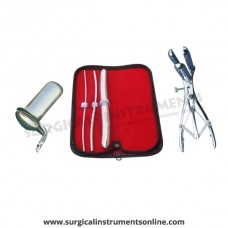 Hegar uterine dilator 3 pieces set,3-4, 5-6, 17-18, mathieu speculum, collin large